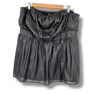 NEW Lane Bryant Women's Plus Peplum Sleeveless Tank Top‎ Blouse Black Size 20